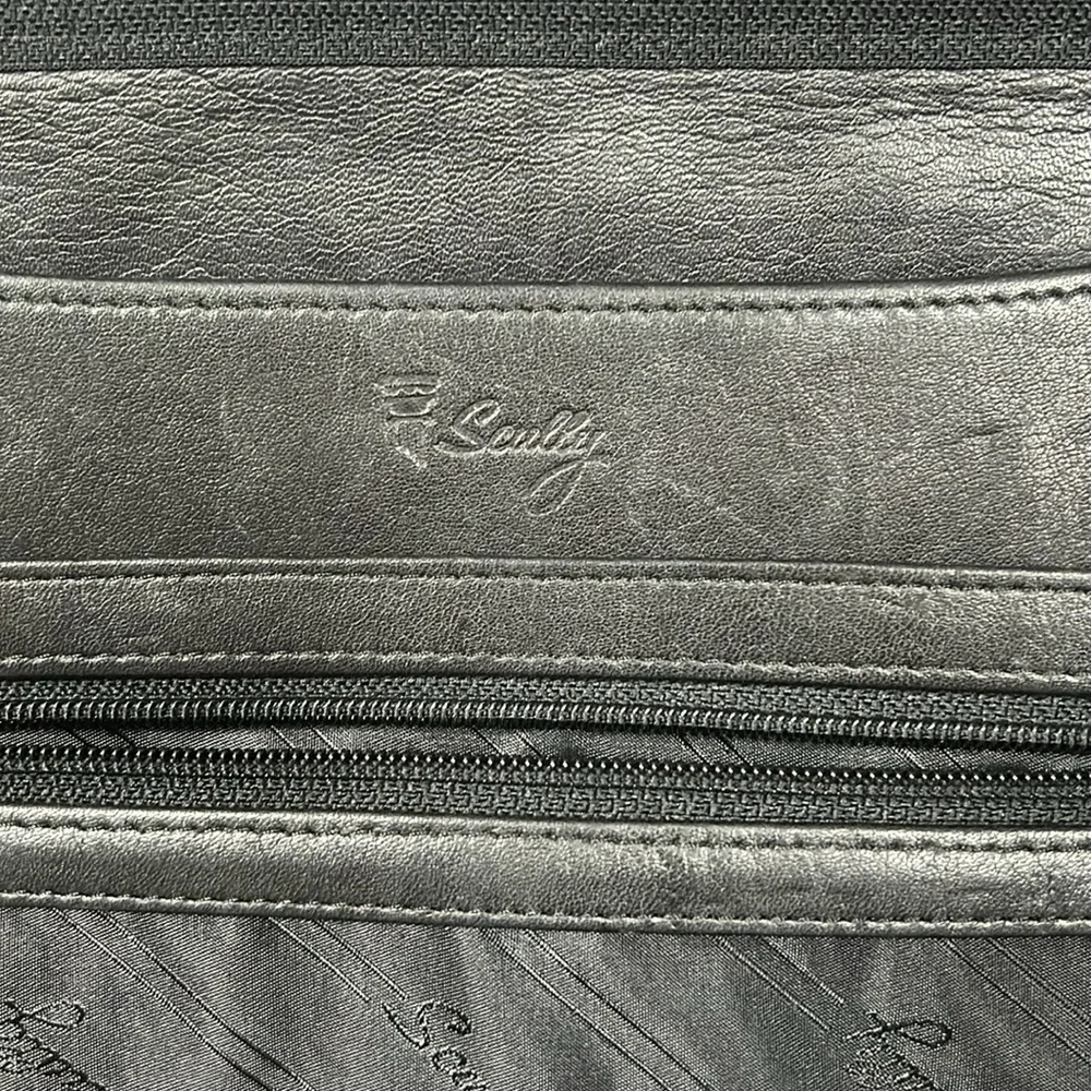 Scully Leather Black Briefcase vintage gently used condition